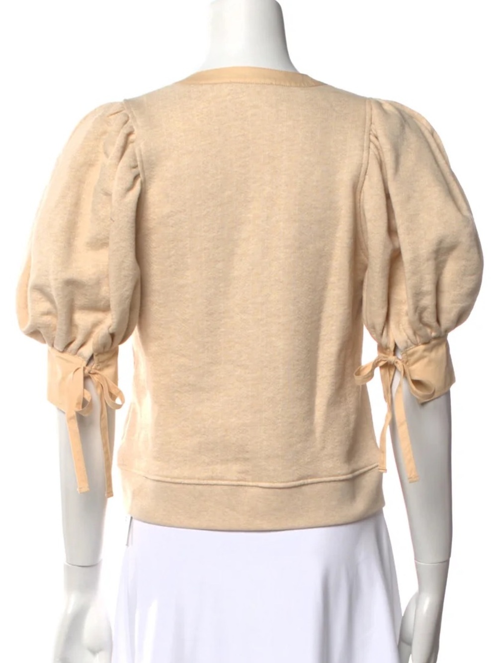Ulla Johnson Bess Poplin-Trimmed Cotton Top oatmeal - Picture 4 of 9